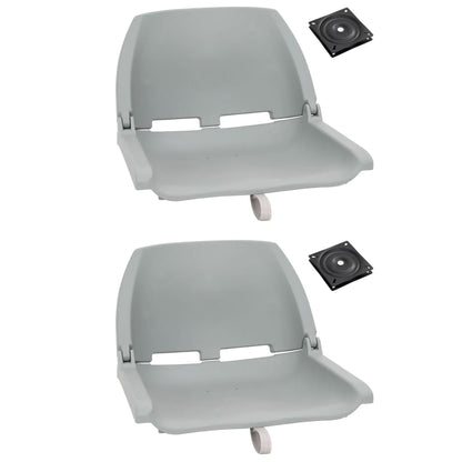 Set Sedile da Barca Pieghevole 4pz Grigio