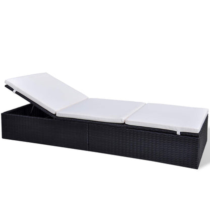 Lettino Nero polyrattan