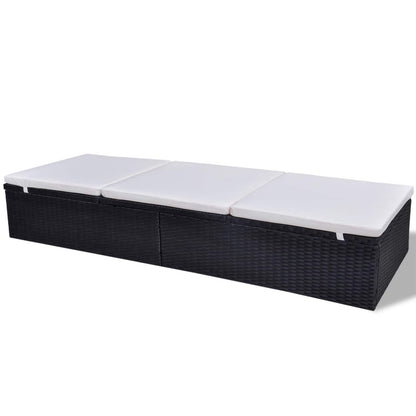 Lettino Nero polyrattan