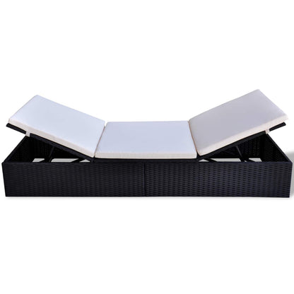 Lettino Nero polyrattan