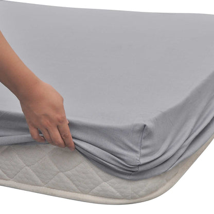 Lenzuola Grigio 210 x 190 cm Cotone