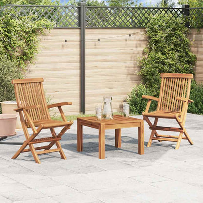 Sedie da Giardino Pieghevoli 2 pz in Legno Massello di Teak