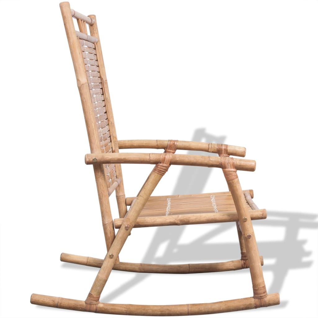 Sedia a dondolo in bamboo