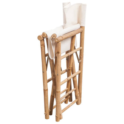 Sedie da Regista Pieghevole 2 pz in BambÃ¹ e Tela