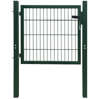 Cancello per Recinzione in Acciaio Verde 105x150 cm