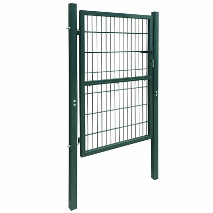 Cancello per Recinzione in Acciaio 100x200 cm Verde