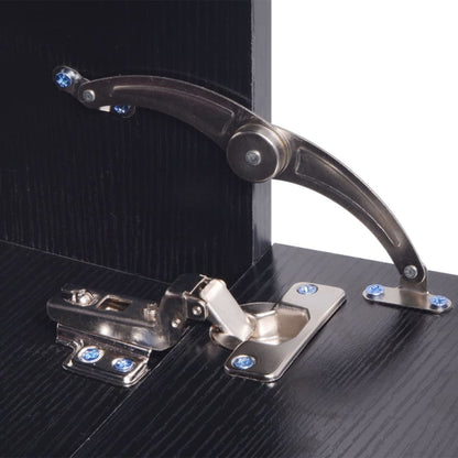 Set Mobili da Bagno con Lavabo 8 pz Nero