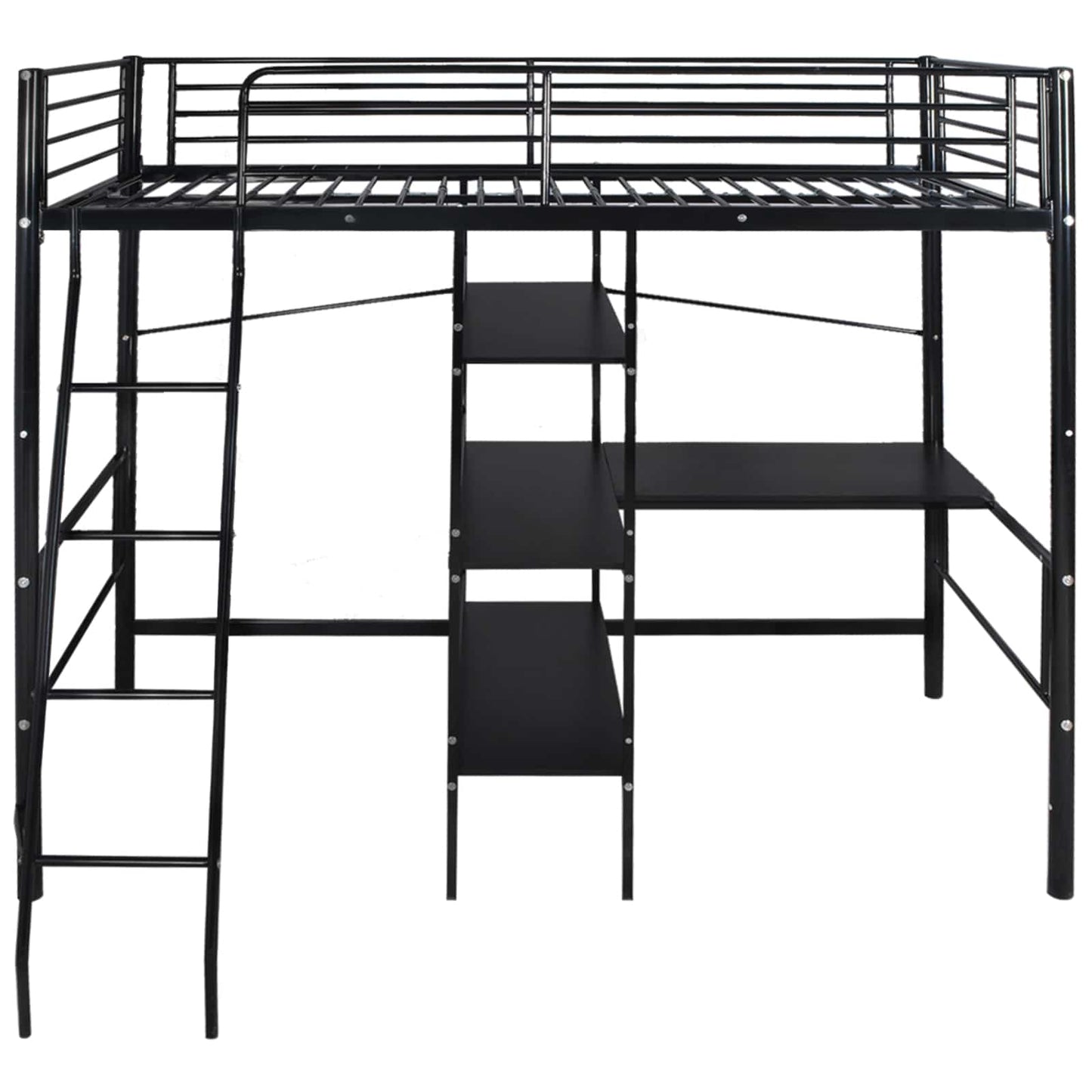 Letto con materasso Nero 200 x 90 cm Metallo