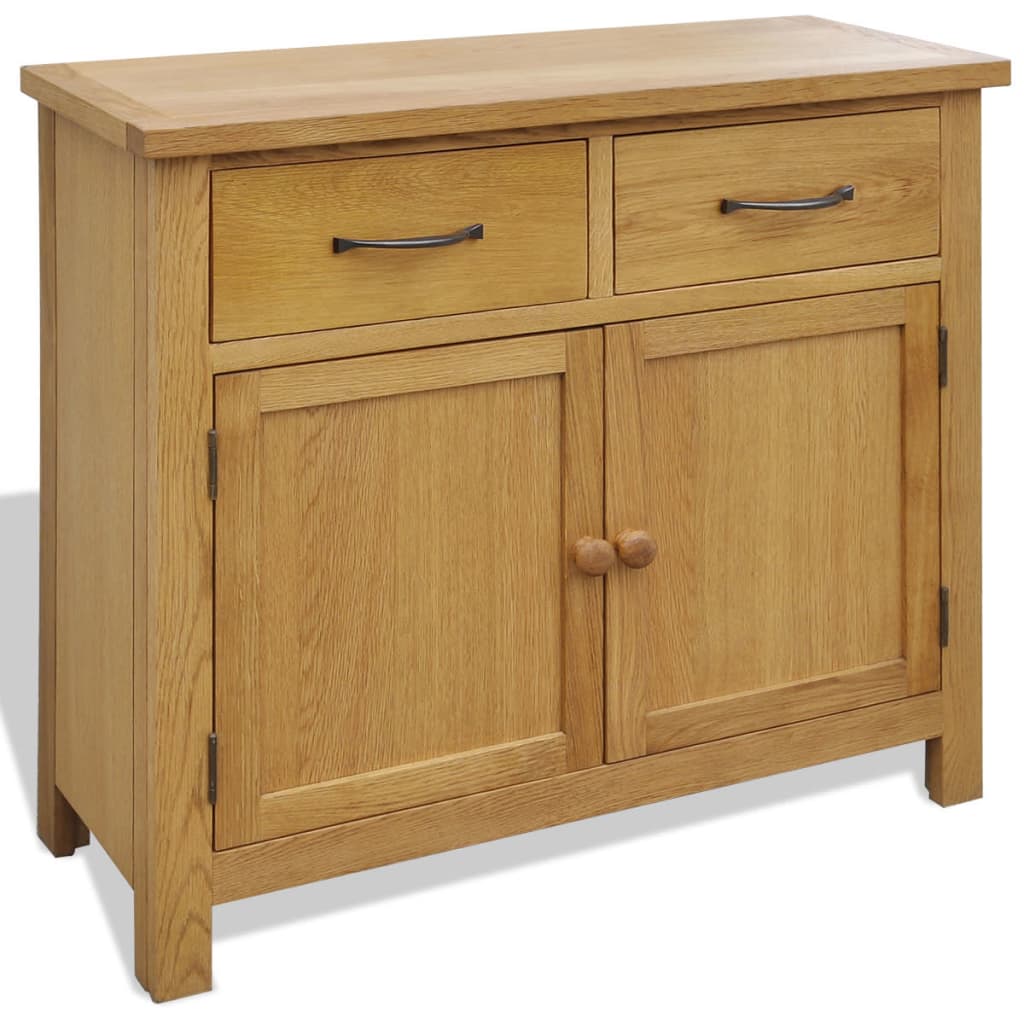 Credenza 90x33,5x83 cm in Legno Massello di Rovere