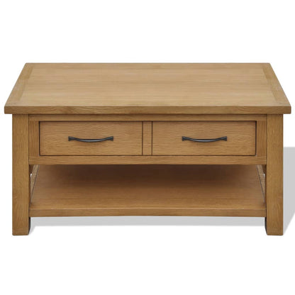 Tavolino da Salotto 88x53x45 cm in Legno Massello di Rovere