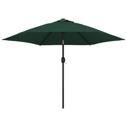 Ombrellone a Sbalzo da Giardino con LED 3 m Verde