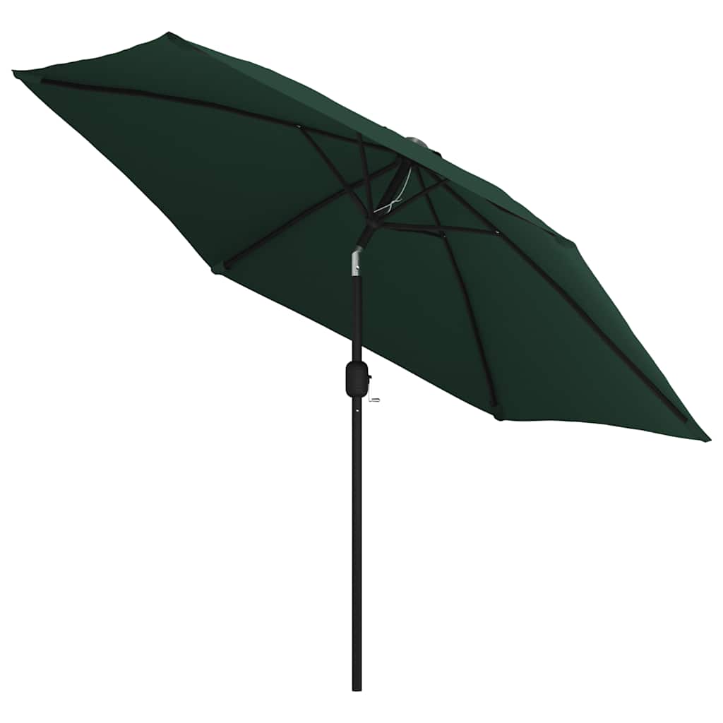 Ombrellone a Sbalzo da Giardino con LED 3 m Verde