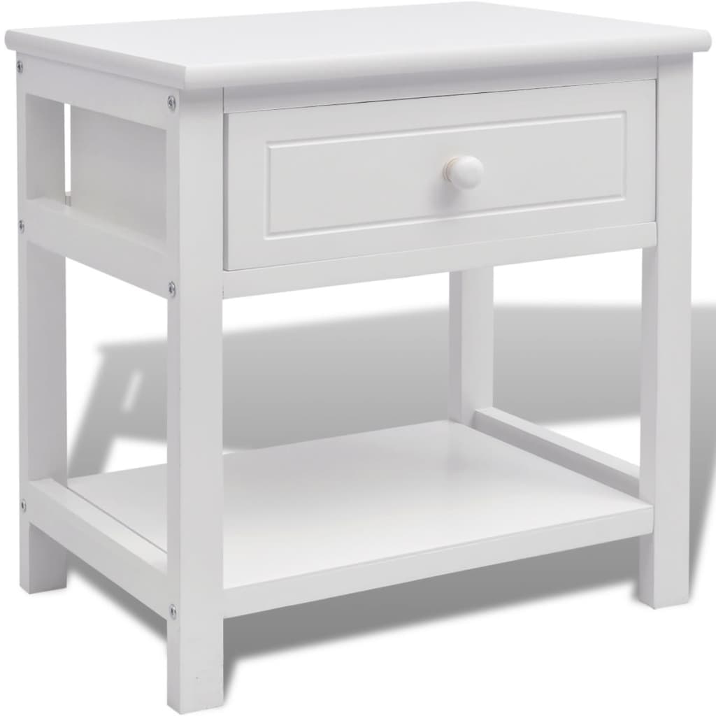 Comodino in Legno Bianco