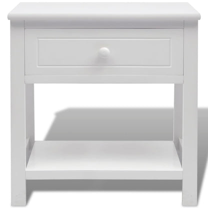 Comodino in Legno Bianco
