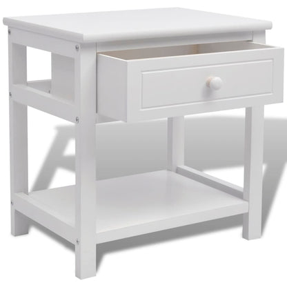 Comodino in Legno Bianco