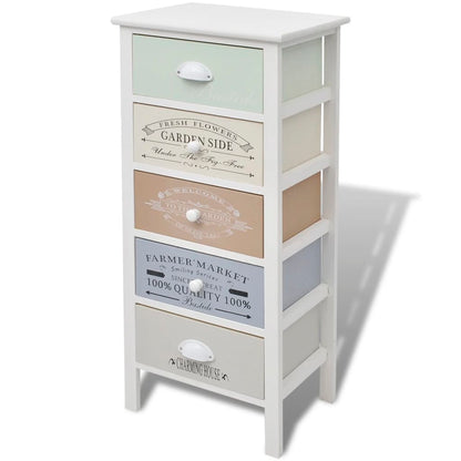 Mobile in Stile Francese con 5 Cassetti in Legno