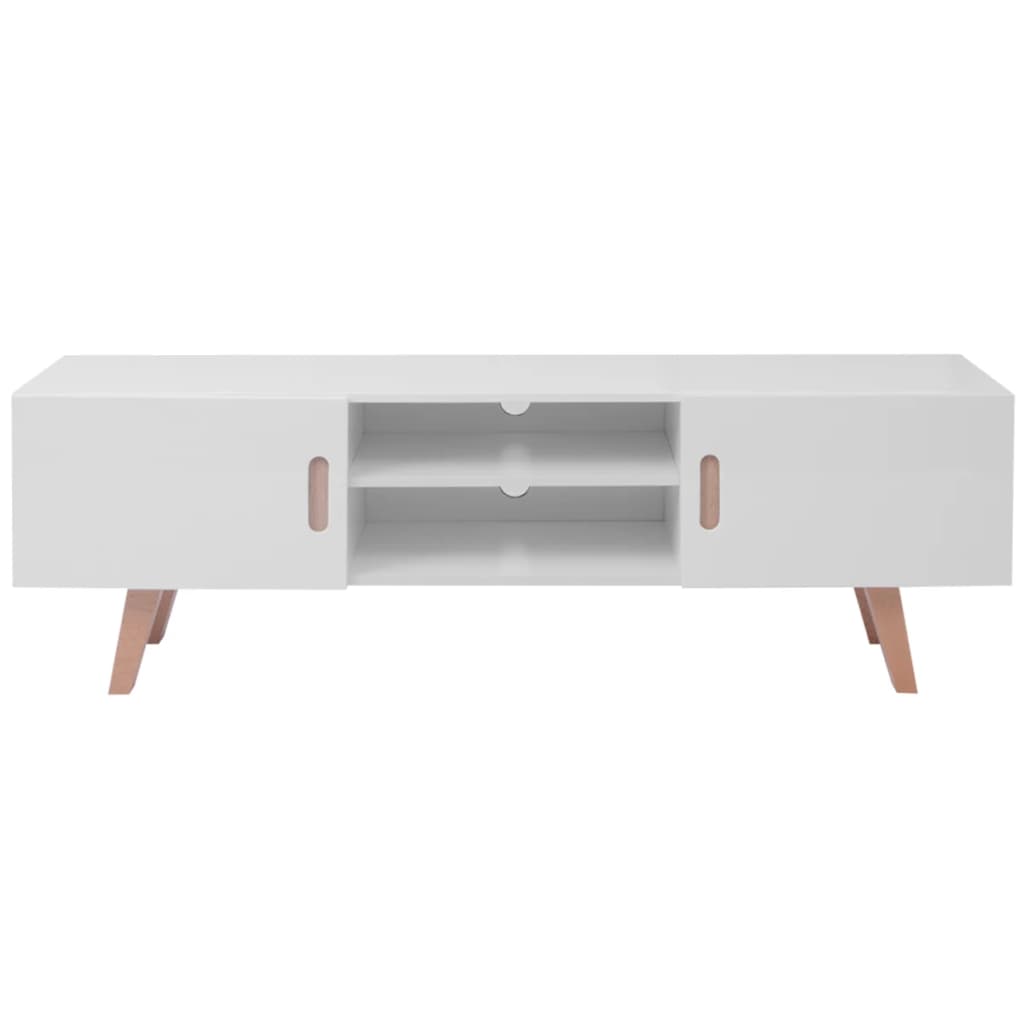 Mobile Porta TV in MDF 150x35x48,5 cm Bianco Lucido