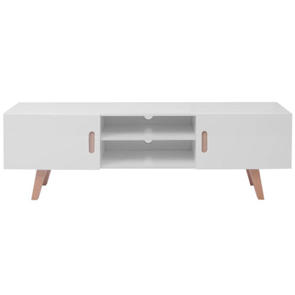 Mobile Porta TV in MDF 150x35x48,5 cm Bianco Lucido