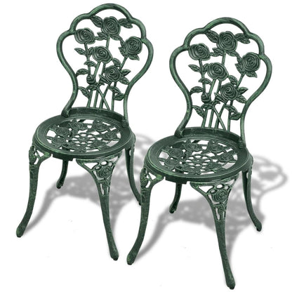 Set da Bistrot 3 pz in Alluminio Pressofuso Verde