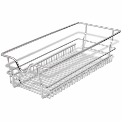 Cestelli a Rete Scorrevoli 2 pz Argento 300 mm