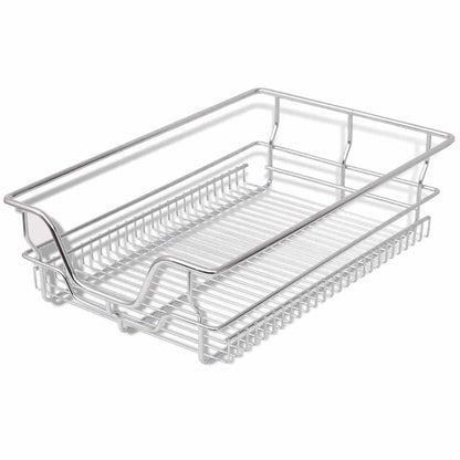 Cestelli a Rete Scorrevoli 2 pz Argento 400 mm