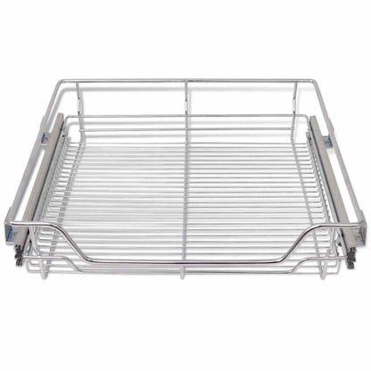 Cestelli a Rete Scorrevoli 2 pz Argento 600 mm