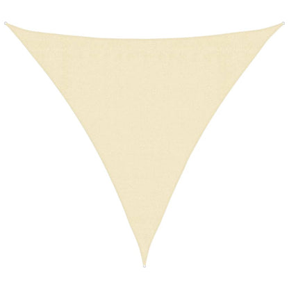 Parasole a Vela HDPE Triangolare 3,6x3,6x3,6 m Crema