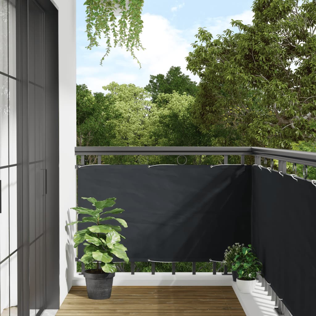 Paravento da Balcone in Tessuto Oxford 75x600 cm Antracite