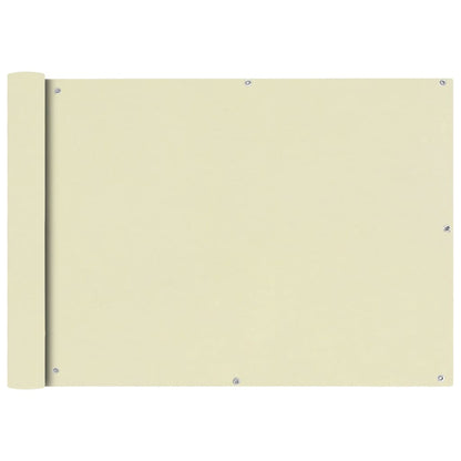 Paravento da Balcone in Tessuto Oxford 75x600 cm Crema