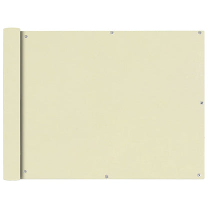 Paravento da Balcone in Tessuto Oxford 90x600 cm Crema