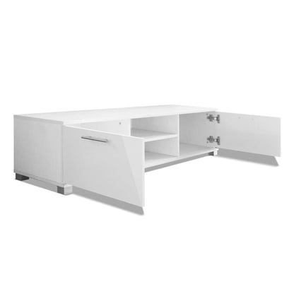 Mobile Porta TV Bianco Lucido 120x40,5x35 cm