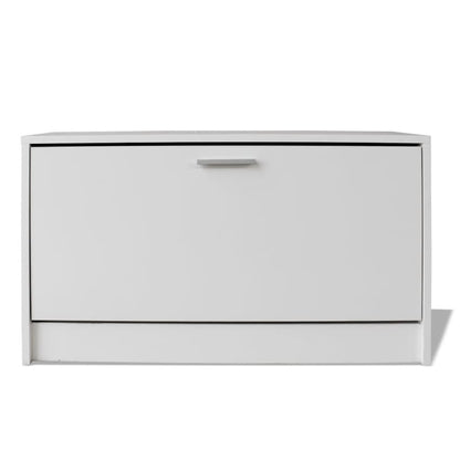 Panca con Scarpiera Bianca 80x24x45 cm