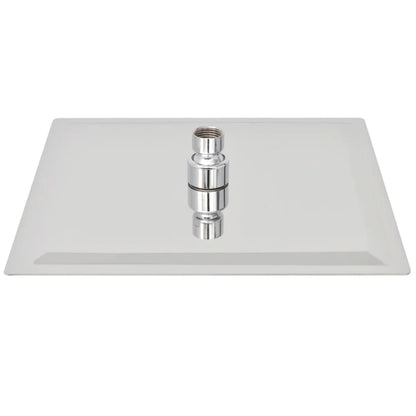 Testa Doccia a Pioggia in Acciaio Inossidabile 25x25cm Quadrata