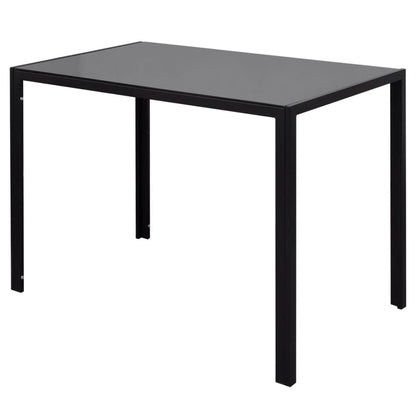 Set Tavolo da Pranzo 5 pz Nero e Bianco