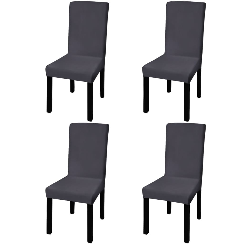 Set 4 pz Fodera elastica per sedie antracite