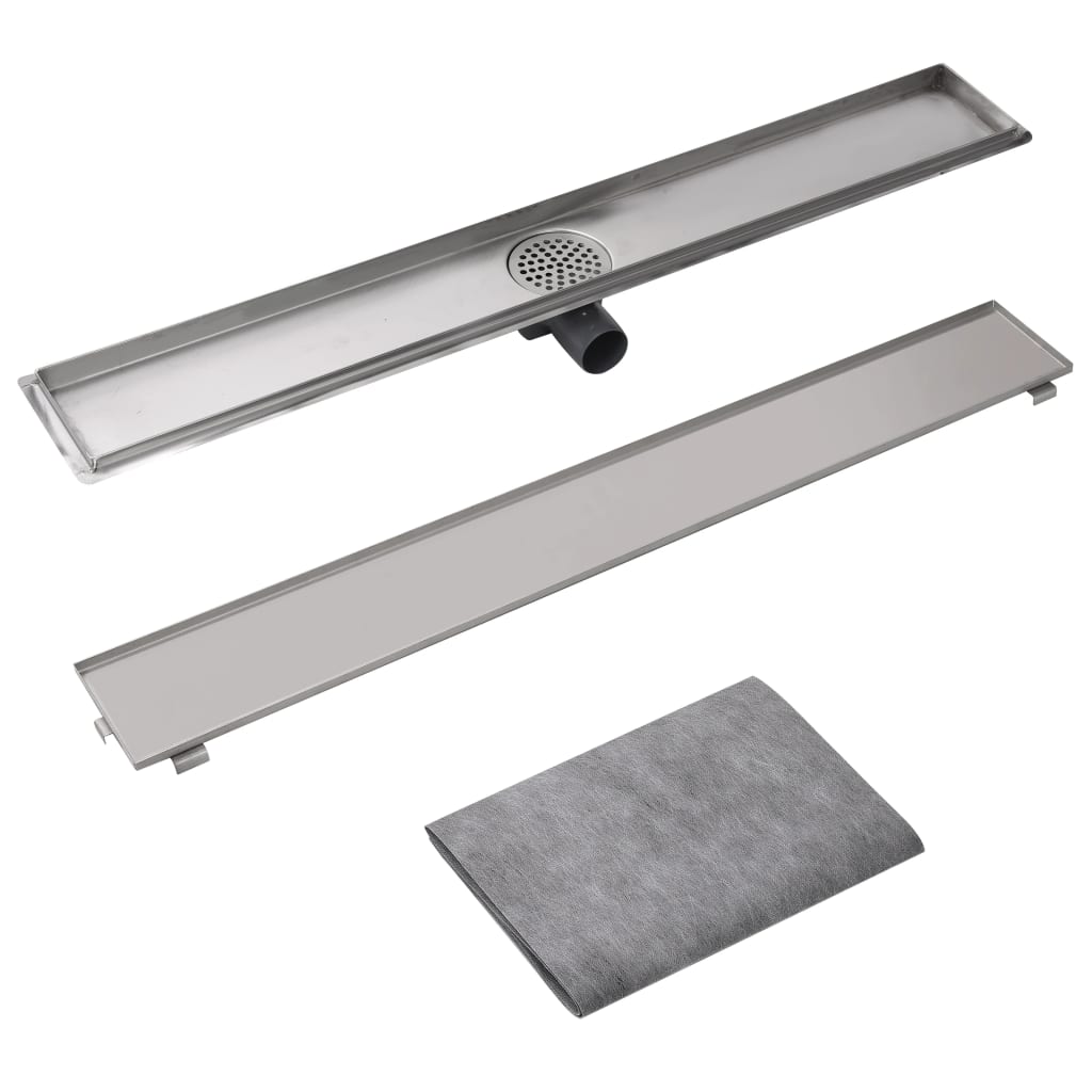Canaletta di Drenaggio per Doccia Lineare 930x140 mm in Acciaio