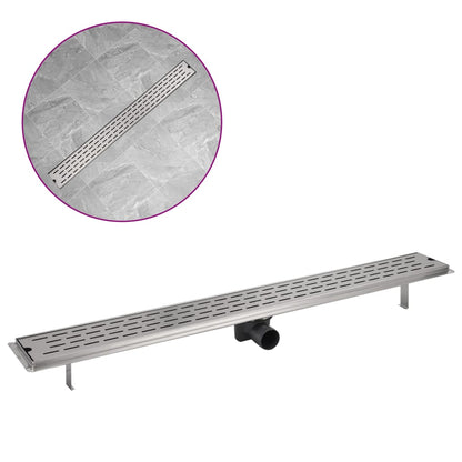 Canaletta di Drenaggio per Doccia Lineare 1030x140mm in Acciaio
