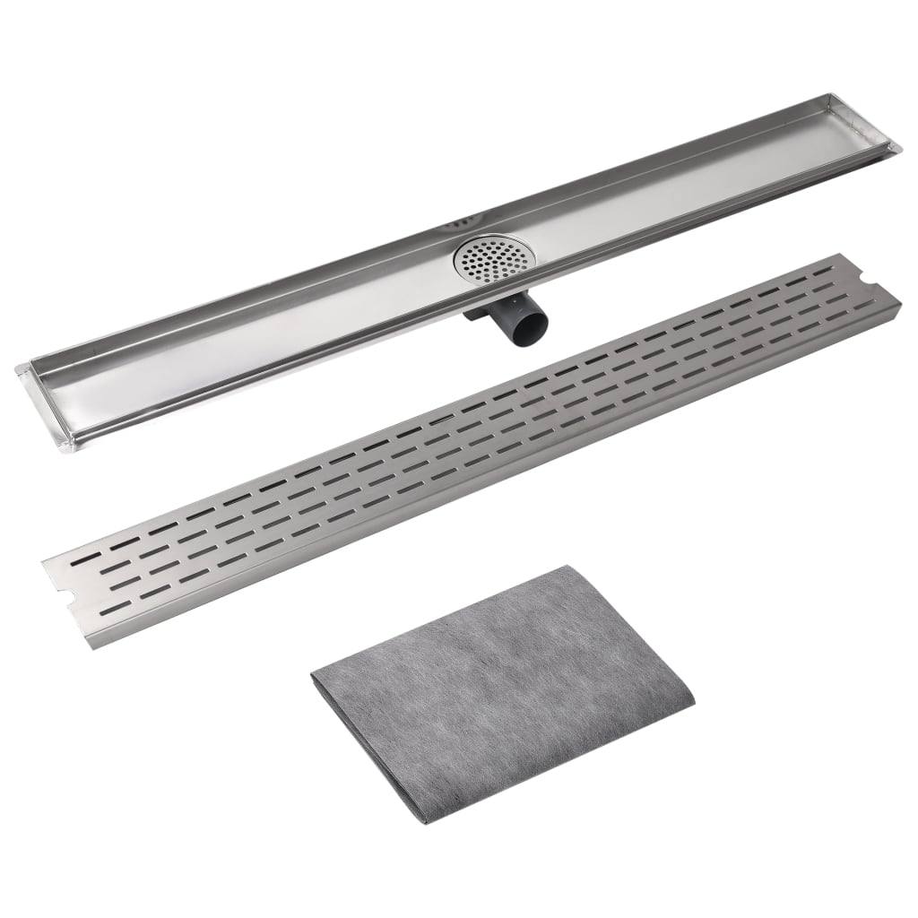 Canaletta di Drenaggio per Doccia Lineare 1030x140mm in Acciaio