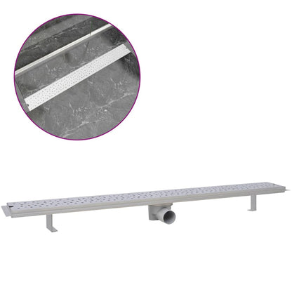 Canaletta di Drenaggio per Doccia a Bolle 1030x140mm in Acciaio
