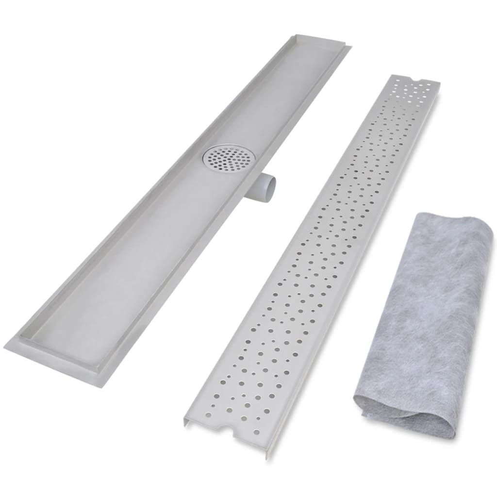 Canaletta di Drenaggio per Doccia a Bolle 1030x140mm in Acciaio