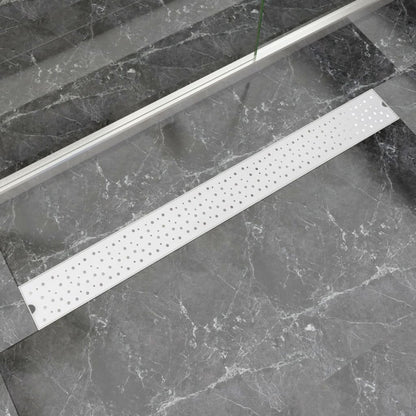 Canaletta di Drenaggio per Doccia a Bolle 1030x140mm in Acciaio