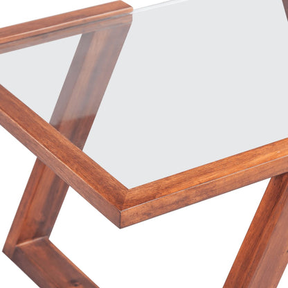 Tavolino da Salotto Legno Massello Acacia Marrone 100x50x40 cm