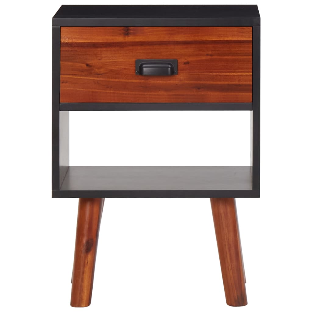 Comodini 2 pz in Legno Massello di Acacia 40x30x57 cm