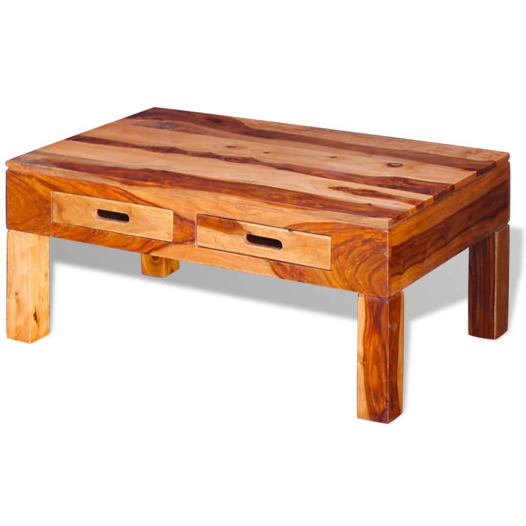 Tavolino da Salotto in Legno Massello di Sheesham