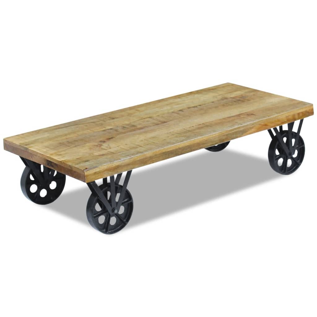 Tavolino da Salotto in Legno di Mango 120x60x30 cm