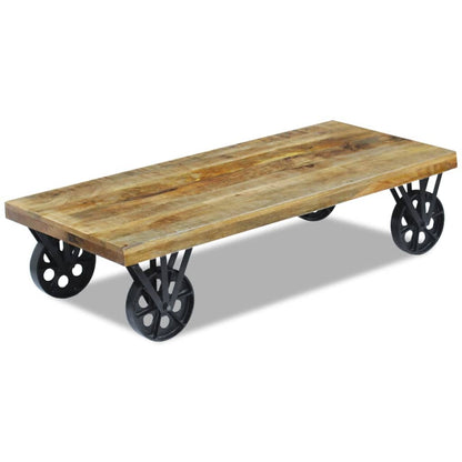 Tavolino da Salotto in Legno di Mango 120x60x30 cm