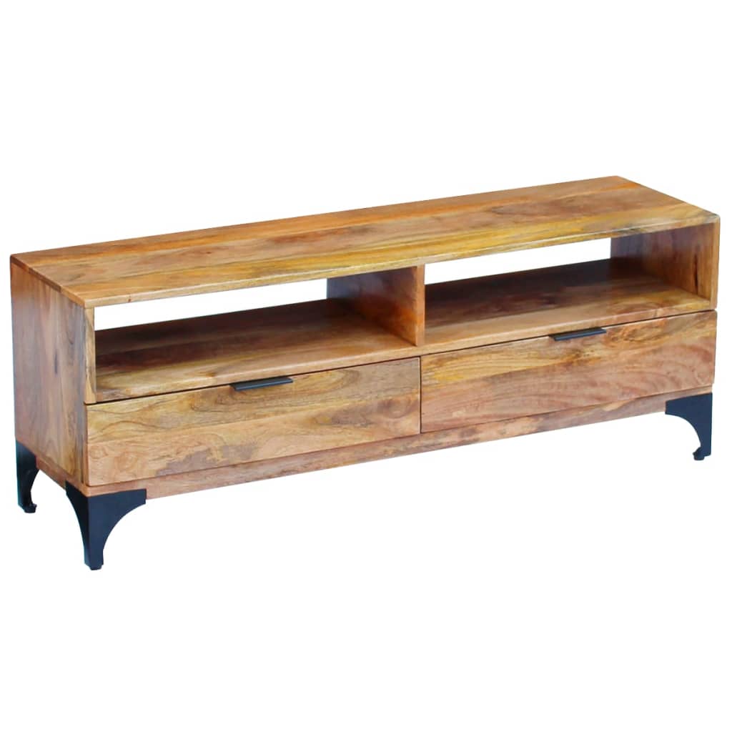 Supporto TV in Legno di Mango 120x35x45 cm