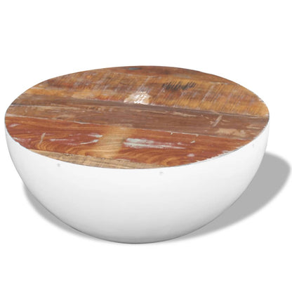 Tavolino da Salotto Forma di Coppa Legno di Recupero 60x60x30cm