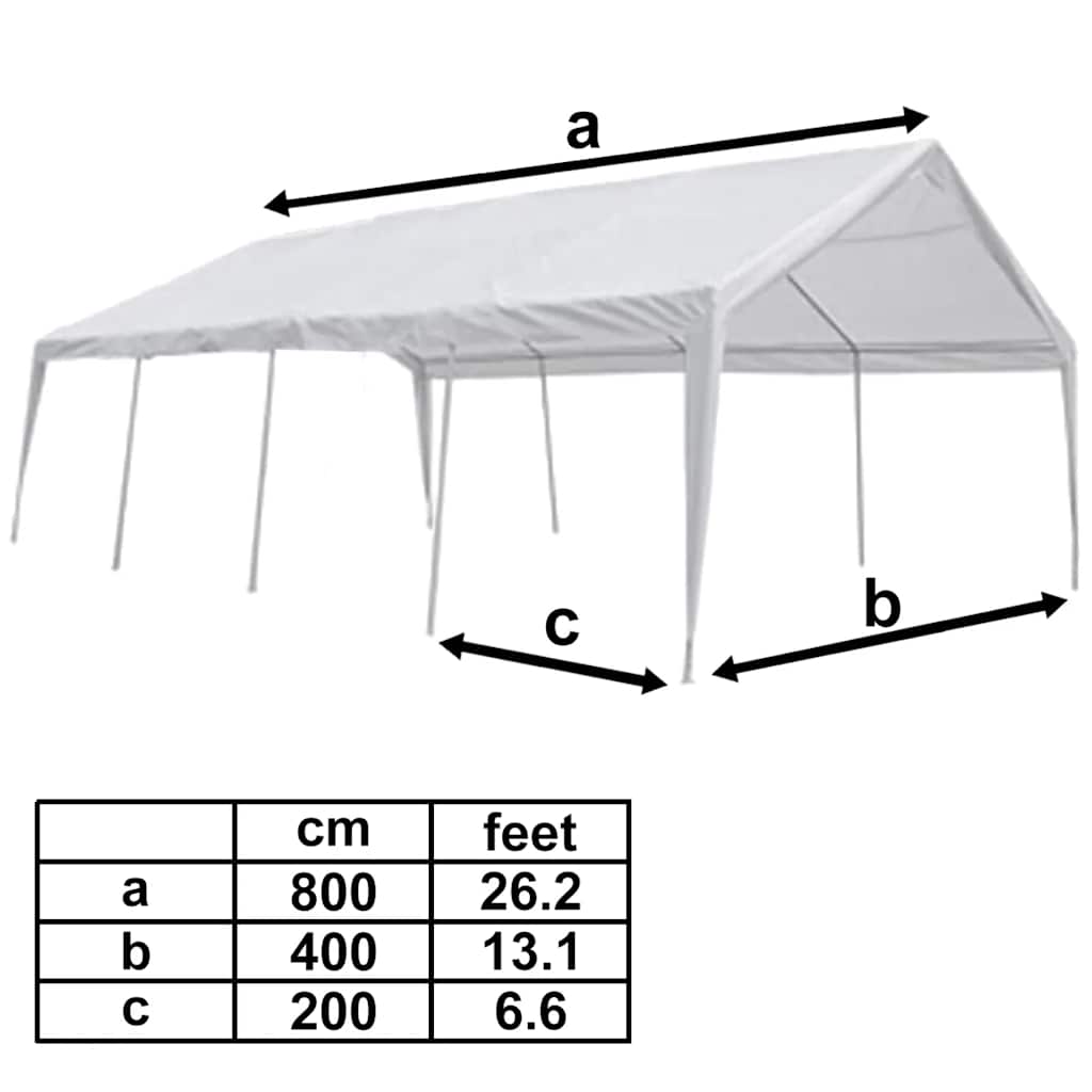 Gazebo da Festa Bianco 8x4 m