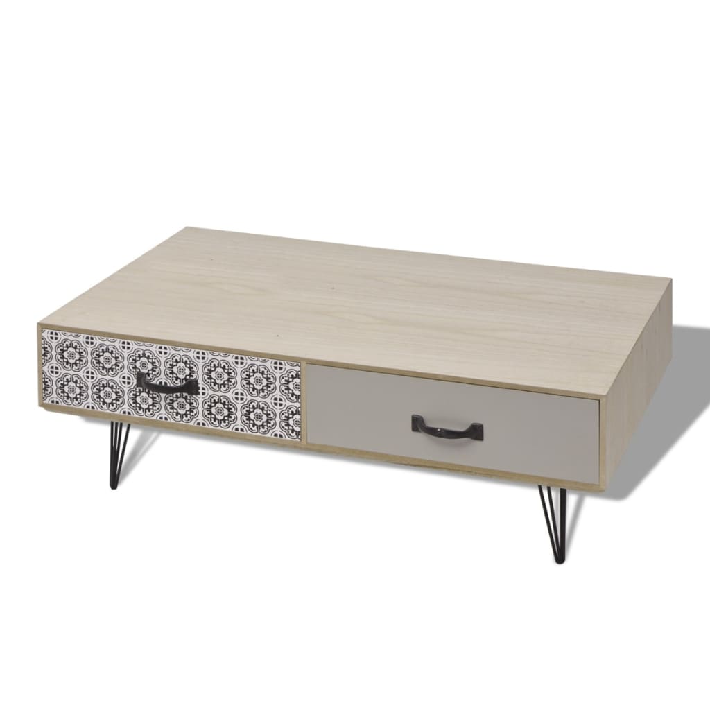 Tavolino da Salotto 100x60x35 cm Beige